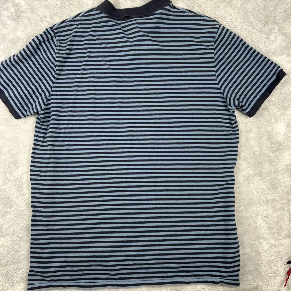 VTG Polo Jeans‎ Company Polo Shirt Short Sleeve Navy Blue Men's Size 2XL Striped